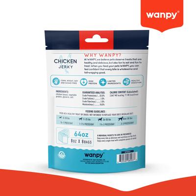 Show full view: Wanpy All Natural Air-Dried Chicken Grain-Free Jerky Dog Treats, 64-oz bag slide 3 of 11