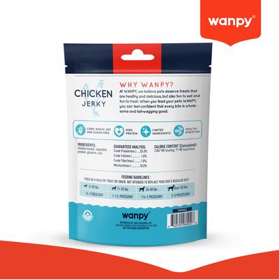 Show full view: Wanpy All Natural Air-Dried Chicken Grain-Free Jerky Dog Treats, 32-oz bag slide 3 of 10