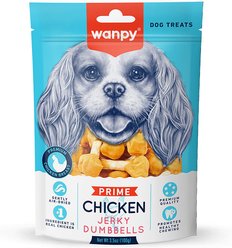 Wanpy Prime All Natural Air-Dried Chicken Jerky Dumbbells Rawhide Dog Treats, 3.5-oz bag slide 1 of 8