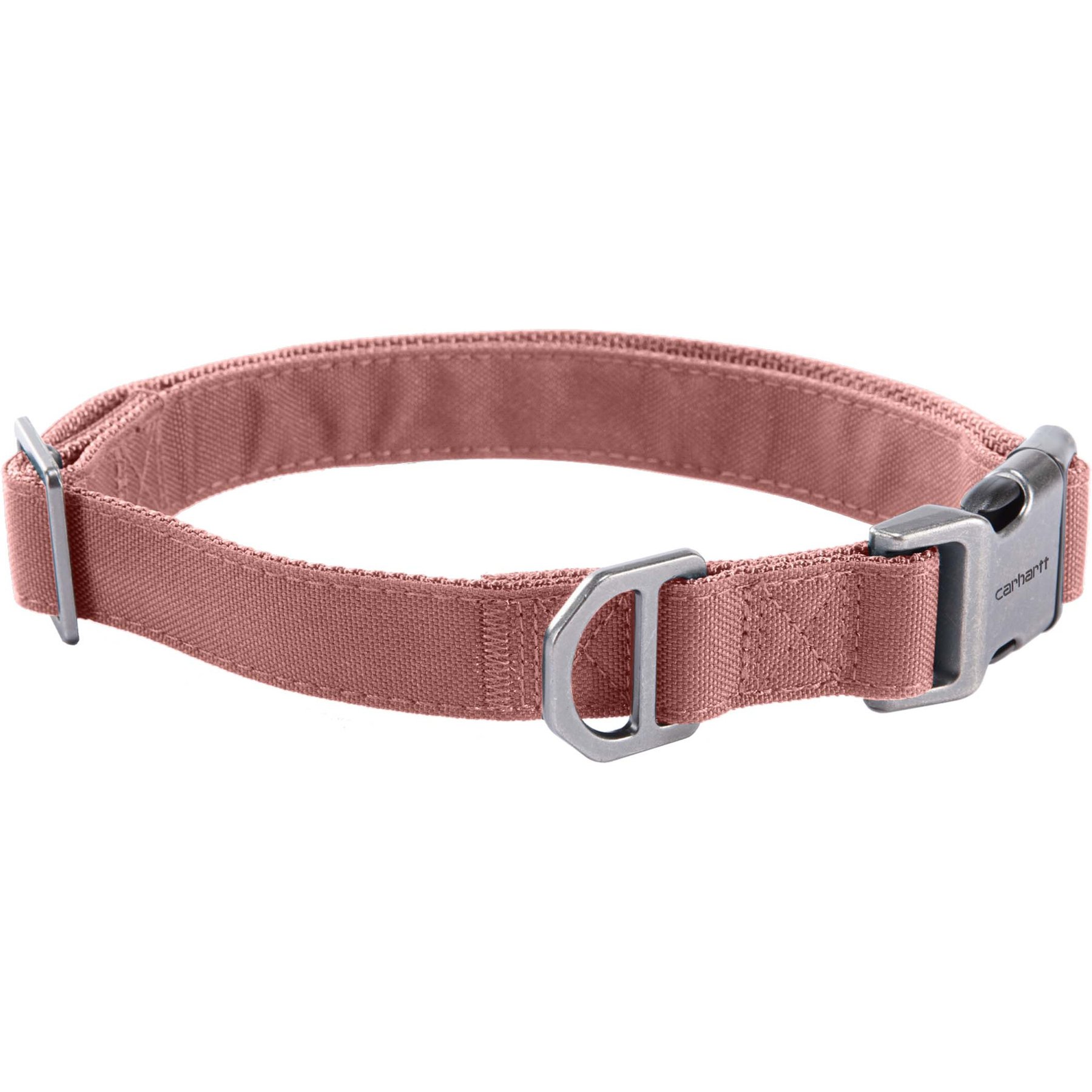 Carhartt Field Fully Adjustable Durable 600-Denier Fabric Dog Collar with Reflective Wordmark, Rose Tint, Medium