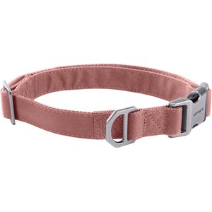 Carhartt Field Fully Adjustable Durable 600-Denier Fabric Dog Collar with Reflective Wordmark, Rose Tint, Large