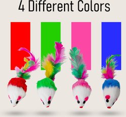 Pet Fit For Life Mice Cat Wand Attachments Toy with Catnip, Multicolor, Medium, 12 count slide 2 of 4