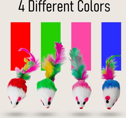 Show full view: Pet Fit For Life Mice Cat Wand Attachments Toy with Catnip, Multicolor, Medium, 12 count slide 3 of 6