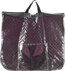 Equinavia Voss All Purpose Horse Saddle Pad & Bonnet Set, Plum Wine/Black, Horse slide 2 of 5