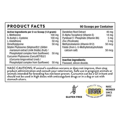 Show full view: ThorneVET Liver Support Formula Powder Supplement for Dogs, 90 scoops slide 4 of 10