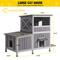 Show in main carousel: Aivituvin AIR7033 2-Story Wooden Cat House with Asphalt Roof, Gray slide 7 of 7