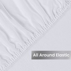 Utopia Bedding Premium Stretchable 200 GSM Waterproof Mattress Protector, White, Queen slide 2 of 9
