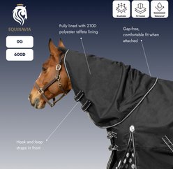 Equinavia Norse Neck Cover No Fill Horse Turnout, Equestrian Red, Small slide 2 of 4