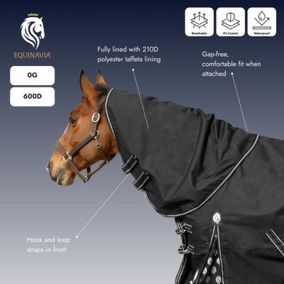 Show full view: Equinavia Norse Neck Cover No Fill Horse Turnout, Plum Wine/Orchid Haze, Small slide 3 of 4