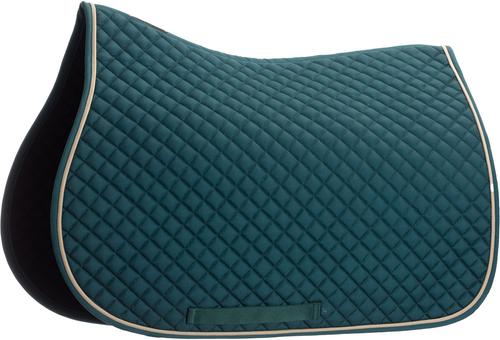Show full view: Equinavia Voss All Purpose Horse Saddle Pad & Bonnet Set, Deep Green/Vanilla Cream, Horse slide 2 of 5