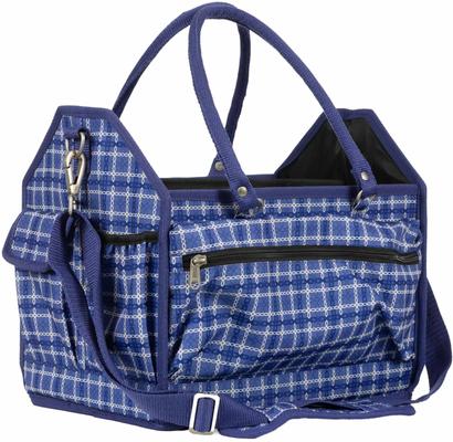 Show full view: Equinavia Darby Collapsible Horse Grooming Tote, Navy/Skipper Blue, Large slide 2 of 3