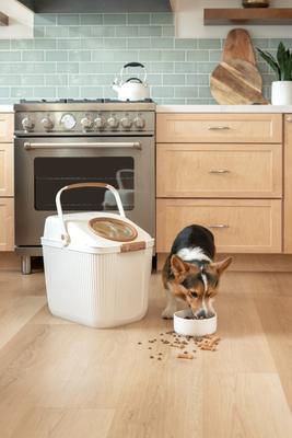 Show full view: Harry Barker Plastic Dog Food Storage, White & Tan, 80-cups slide 6 of 7