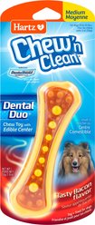 Hartz Chew 'n Clean Dental Duo Dog Treat & Chew Toy, Medium, 1 count