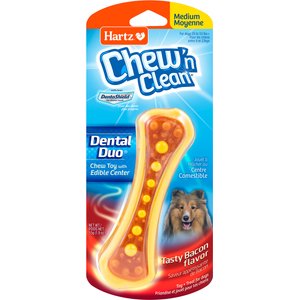 Hartz Chew 'n Clean Dental Duo Dog Treat & Chew Toy, Medium, 1 count