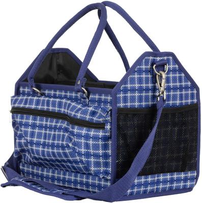 Show full view: Equinavia Darby Collapsible Horse Grooming Tote, Navy/Skipper Blue, Large slide 3 of 3