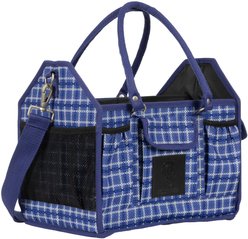 Equinavia Darby Collapsible Horse Grooming Tote, Navy/Skipper Blue, Large