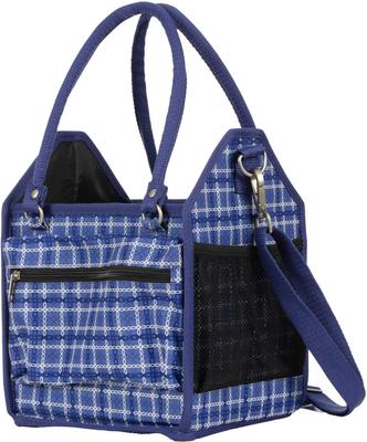 Show full view: Equinavia Darby Collapsible Horse Grooming Tote, Navy/Skipper Blue, Small slide 2 of 3