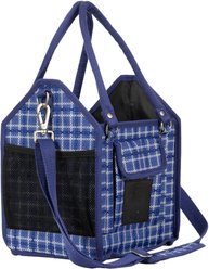 Equinavia Darby Collapsible Horse Grooming Tote, Navy/Skipper Blue, Small
