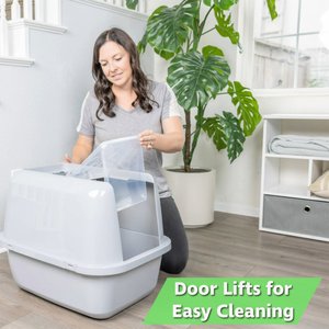 Van Ness EZ Clean Enclosed Cat Litter Box, Gray, Jumbo