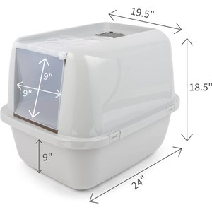 Van Ness EZ Clean Enclosed Cat Litter Box, Gray, Jumbo