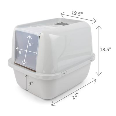 Show full view: Van Ness EZ Clean Enclosed Cat Litter Box, Gray, Jumbo slide 5 of 10