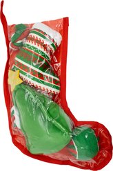 CELEBRATIONS Christmas Stocking Dog Toy Set, 4 count, Red