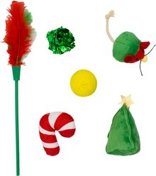 CELEBRATIONS Stocking Cat Toy Set, Red, 6 count slide 2 of 3