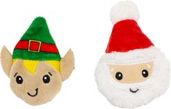 CELEBRATIONS Christmas Elf & Santa Cat Kicker Plush Toy, 2 count