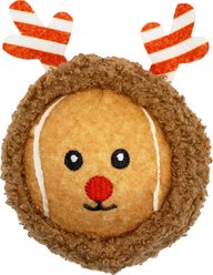 CELEBRATIONS Christmas Reindeer Tennis Ball Dog Toy