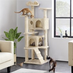 Yaheetech Cat Scratching Tree, 61.5-in, Beige slide 2 of 7