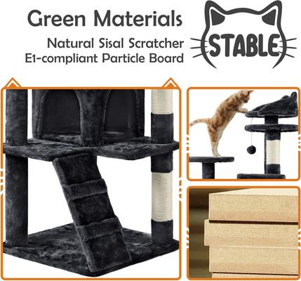 Show full view: Yaheetech Cat Scratching Tree, 61.5-in, Black slide 7 of 9