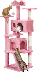 Yaheetech Cat Scratching Tree, 61.5-in, Pink
