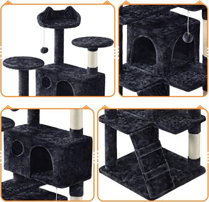 Show full view: Yaheetech Cat Scratching Tree, 61.5-in, Black slide 5 of 9