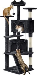 Yaheetech Cat Scratching Tree, 61.5-in, Black