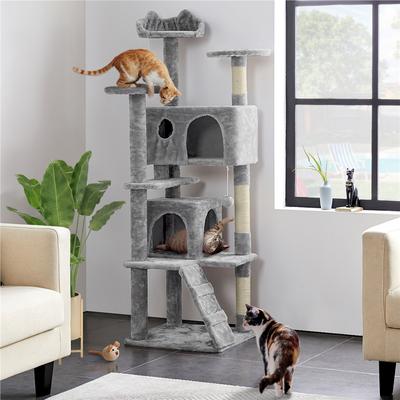 Show full view: Yaheetech Cat Scratching Tree, 61.5-in, Light Gray slide 2 of 8