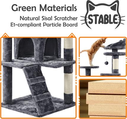 Show full view: Yaheetech Cat Scratching Tree, 61.5-in, Dark Gray slide 6 of 8