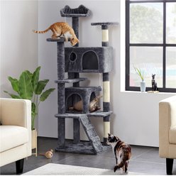 Yaheetech Cat Scratching Tree, 61.5-in, Dark Gray
