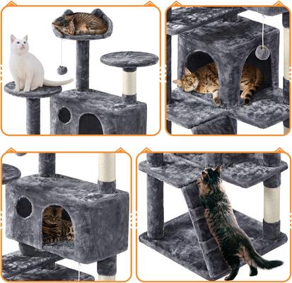 Show full view: Yaheetech Cat Scratching Tree, 61.5-in, Dark Gray slide 4 of 8