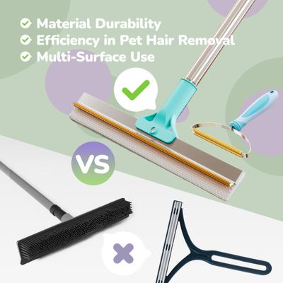 Show full view: Fido Fave Xtra Dual-Sided Carpet Rake & Max Dog Hair Scraper Pet Hair Remover Bundle slide 6 of 7