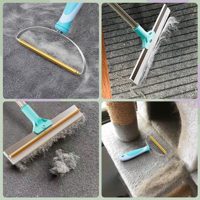 Show full view: Fido Fave Xtra Dual-Sided Carpet Rake & Max Dog Hair Scraper Pet Hair Remover Bundle slide 4 of 7