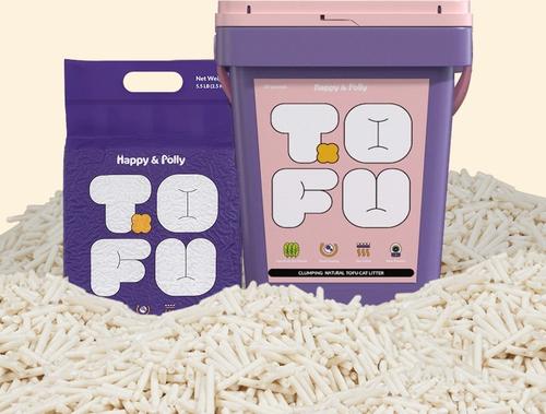 Show full view: Happy & Polly Natural Tofu Clumping Cat Litter, 5.5-lb bag, 4 count slide 3 of 11