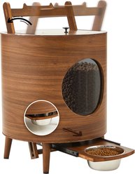 KZLAA Bentwood Dog Feeder, Wood