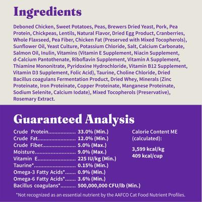 Show full view: Halo Holistic Indoor Chicken Recipe Complete Digestive Health & Healthy Weight Support Adult Grain-Free Cage-Free Dry Cat Food, 10-lb bag slide 10 of 12