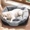 Show in main carousel: Bedsure Square Bolster Dog Bed, Grey, Medium slide 1 of 13