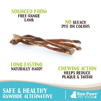 Show full view: Raw Paws 9 to 13-in Lamb Pizzle Sticks Dog Treats, 15 count slide 3 of 6