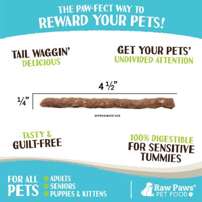 Show full view: Raw Paws Beef Recipe Grain-Free Soft Stick Dog & Cat Treats, 6-oz bag slide 4 of 6