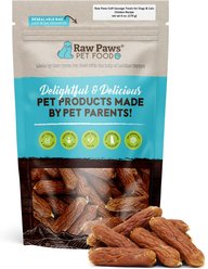 Raw Paws Chicken Recipe Grain-Free Soft Sausage Dog & Cat Treats, 6-oz bag