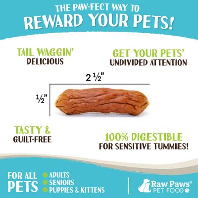 Show full view: Raw Paws Chicken Recipe Grain-Free Soft Sausage Dog & Cat Treats, 6-oz bag slide 4 of 7