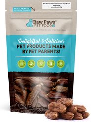 Raw Paws Beef Recipe Grain-Free Soft Sausage Dog & Cat Treats, 6-oz bag