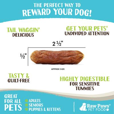 Show full view: Raw Paws Beef Recipe Grain-Free Soft Sausage Dog & Cat Treats, 6-oz bag slide 4 of 7